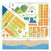 Mappa colorata di un villaggio turistico.